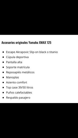 Yamaha xmax125 Negra