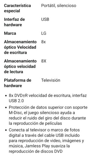 Lector DVD Portátil LG GP40 Slim