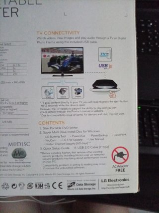 Lector DVD Portátil LG GP40 Slim