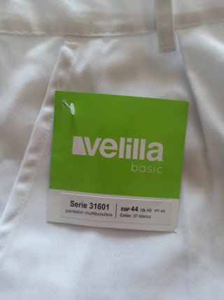 Pantalones de trabajo Velilla blancos sin estrenar