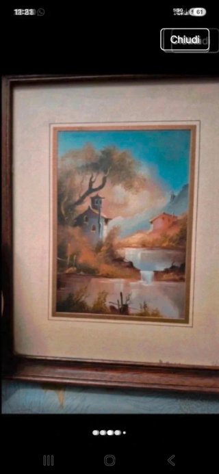Quadro antico con cornice in legno
