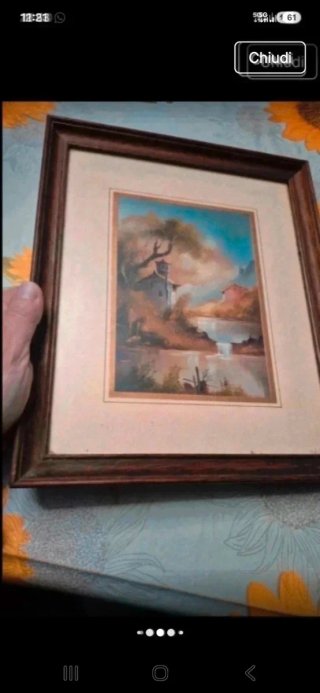 Quadro antico con cornice in legno