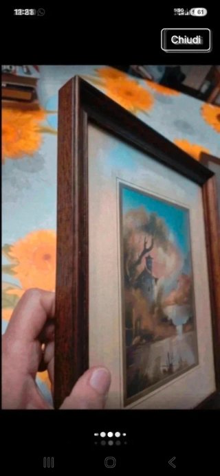 Quadro antico con cornice in legno
