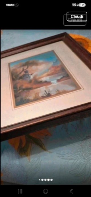 Quadro antico con cornice in legno