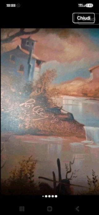 Quadro antico con cornice in legno
