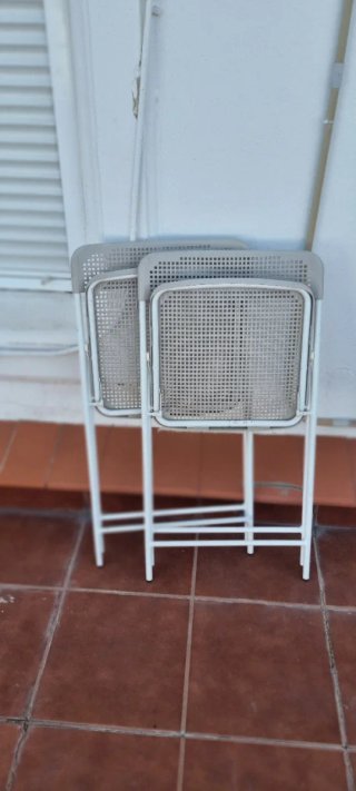 2 Sillas Plegables IKEA Blancas Plástico