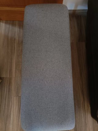 Banqueta gris de tela