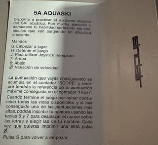 Aguaski - Juego Sinclair ZX Spectrum 48K