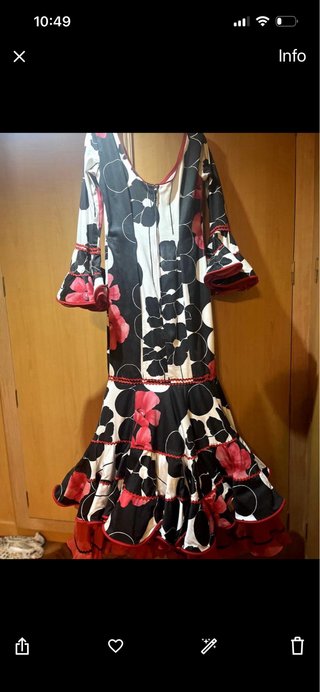 Vestido Gitana Negro y Rojo