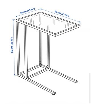 Mesa auxiliar Vittsjö cristal y metal