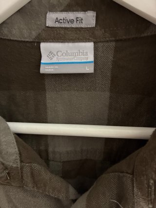 Camisa Columbia a rayas verde talla L
