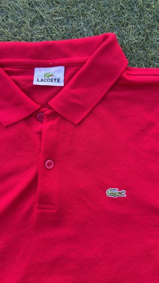 Polo Lacoste Rojo Hombre Talla 7 L
