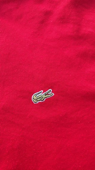 Polo Lacoste Rojo Hombre Talla 7 L