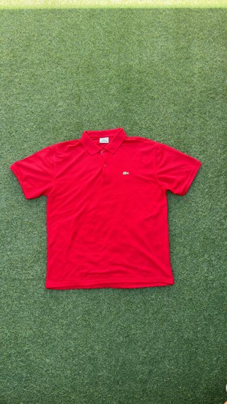 Polo Lacoste Rojo Hombre Talla 7 L