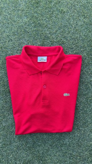 Polo Lacoste Rojo Hombre Talla 7 L