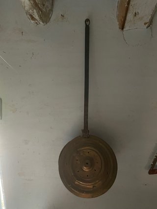 Calienta camas antiguo metal