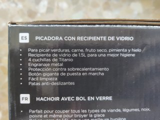 Picadora recipiente de Vidrio
