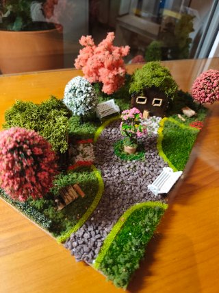 Jardín Miniatura Hecho a Mano 30x20cm