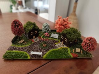 Jardín Miniatura Hecho a Mano 30x20cm