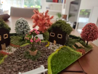 Jardín Miniatura Hecho a Mano 30x20cm