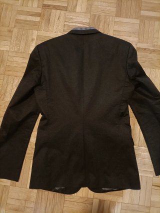 Traje Zara Man negro y gris