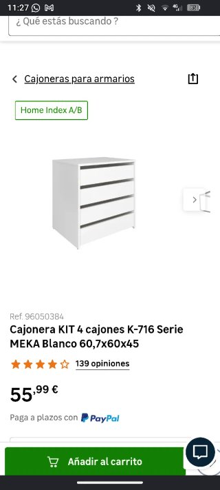 Cajonera Leroy Merlín con patas