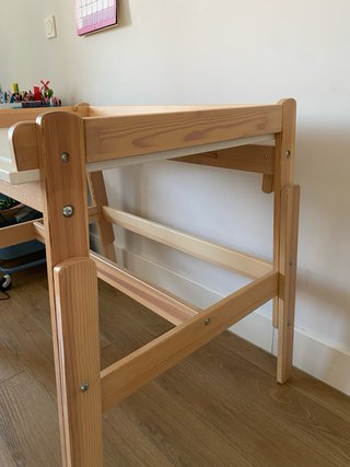 Escritorio Infantil Madera Ikea Blanco Abatible