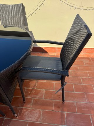 Conjunto Mesa y Sillas Exterior Rattan