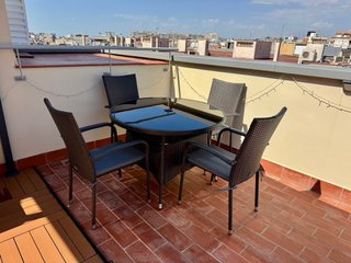 Conjunto Mesa y Sillas Exterior Rattan