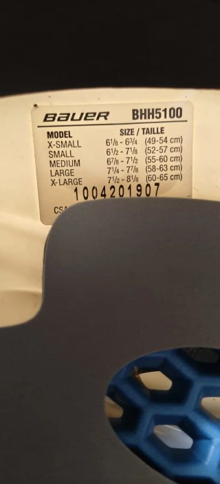 Casco Hockey Bauer Blanco Profile II Large NUEVO