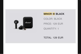Auriculares Marshall Minor III Negro