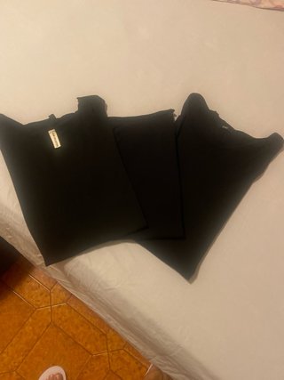3 Maglie Nere Lunghe Taglia L