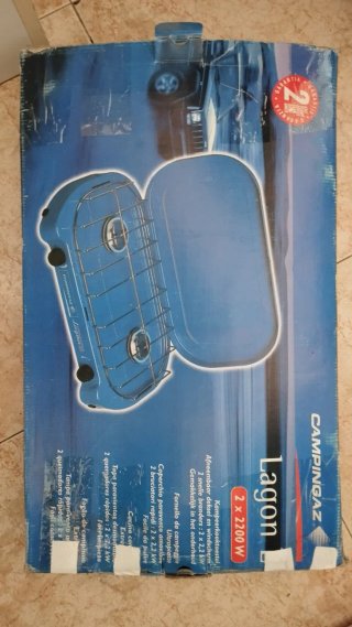 Hornillo de gas para camping azul