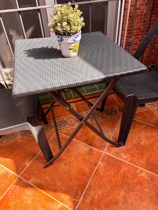Mesa y 2 Sillas Jardín Plegables