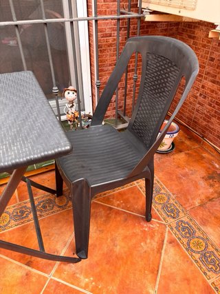 Mesa y 2 Sillas Jardín Plegables