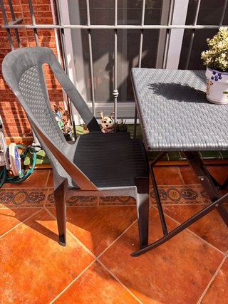 Mesa y 2 Sillas Jardín Plegables