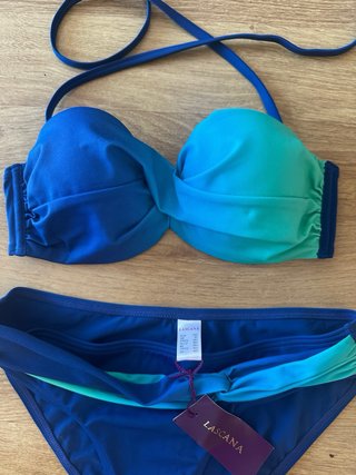 Conjunto bikini Lascana azul y turquesa