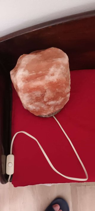 Lampada di sale arancione