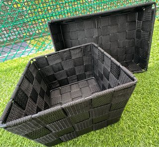 Set 2 cestas negras nuevas