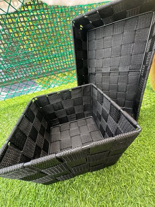 Set 2 cestas negras nuevas
