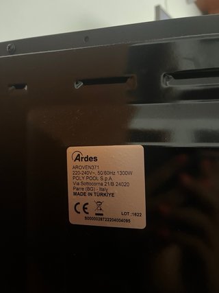 Horno Eléctrico Ardes 1300W
