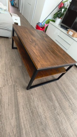 Mesa de centro madera y metal