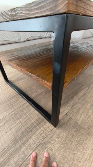 Mesa de centro madera y metal