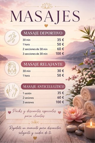 Masajes relajantes, deportivos