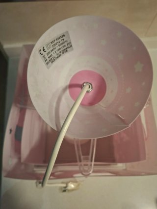 Lámpara infantil estrellas rosa incluye bombilla