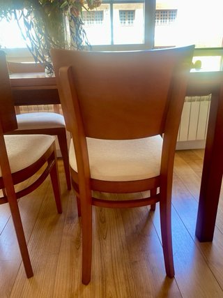 Mesa de comedor de madera con 4 sillas