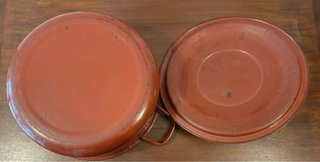 Olla Antigua Roja Esmaltada