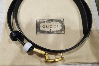 Gucci cinturón de mujer negro talla 90