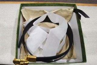 Gucci cinturón de mujer negro talla 90