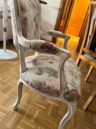 Sillón descalzador floral vintage